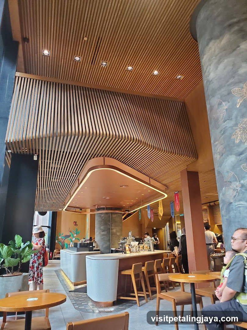 Interior of a modern café