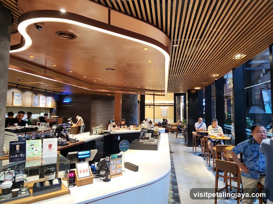 Interior of a modern café