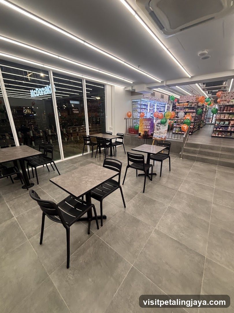 McDonald's Interior with Seating Area