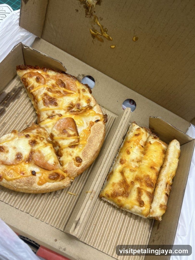 Pizza Slices and Breadsticks