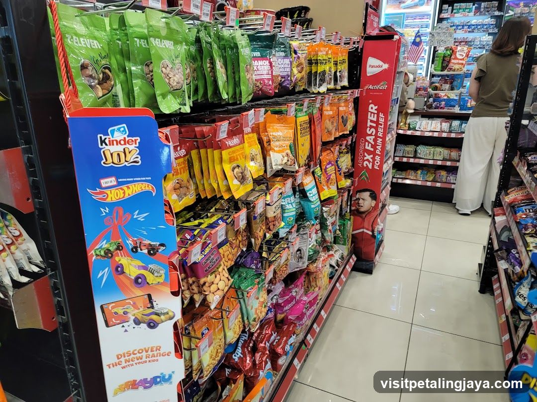 Supermarket aisle interior