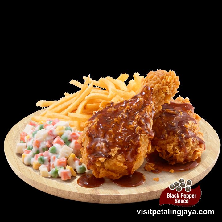 Fried Chicken with Fries and Coleslaw