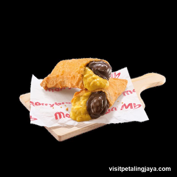 Fried Pastries with Chocolate and Custard