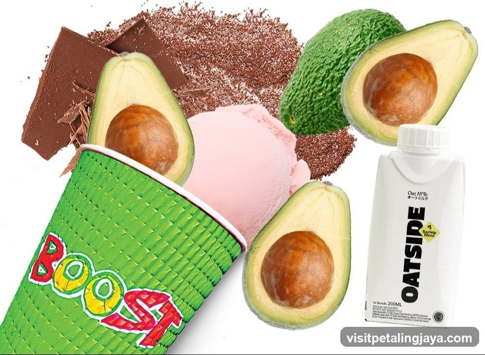 Avocado and Chocolate Smoothie Ingredients