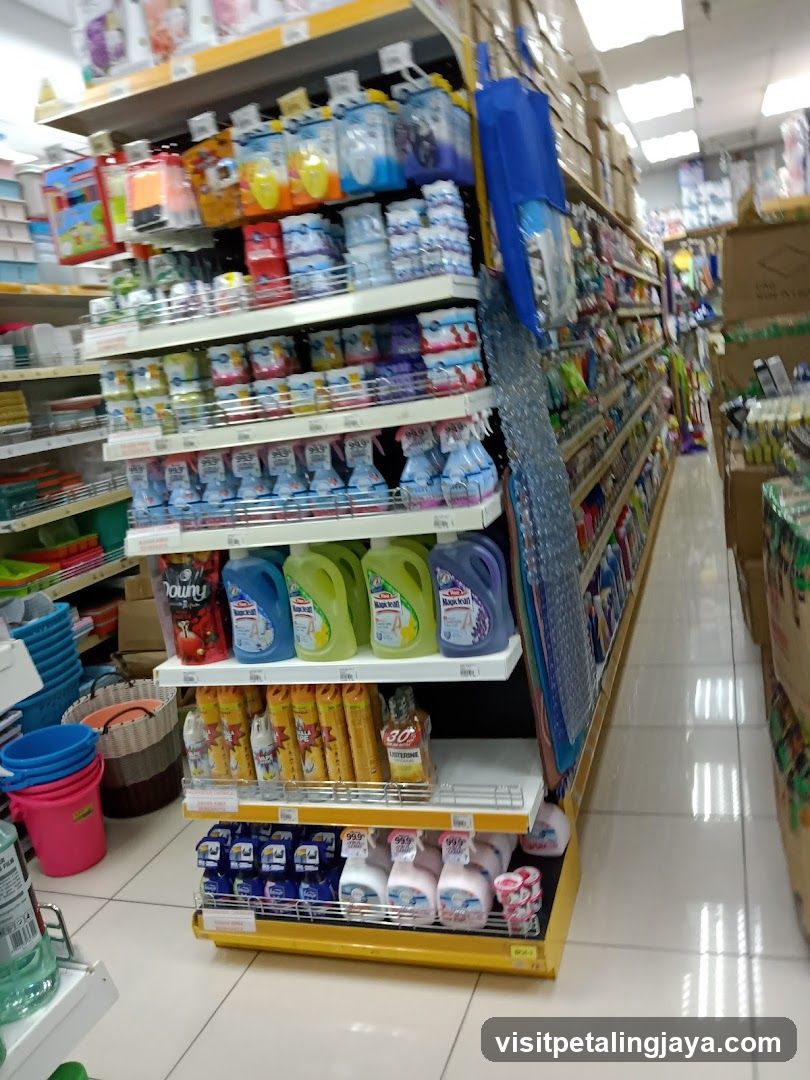 Aisle of Household Cleaning Products