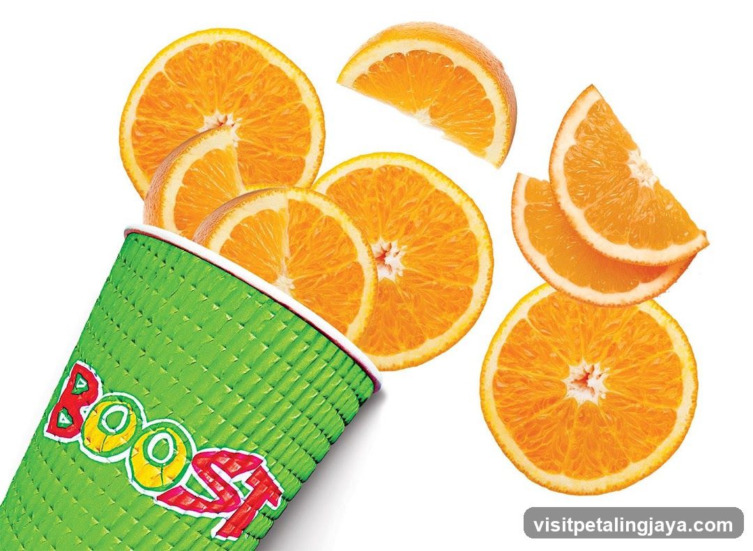 Boost Juice Cup with Oranges