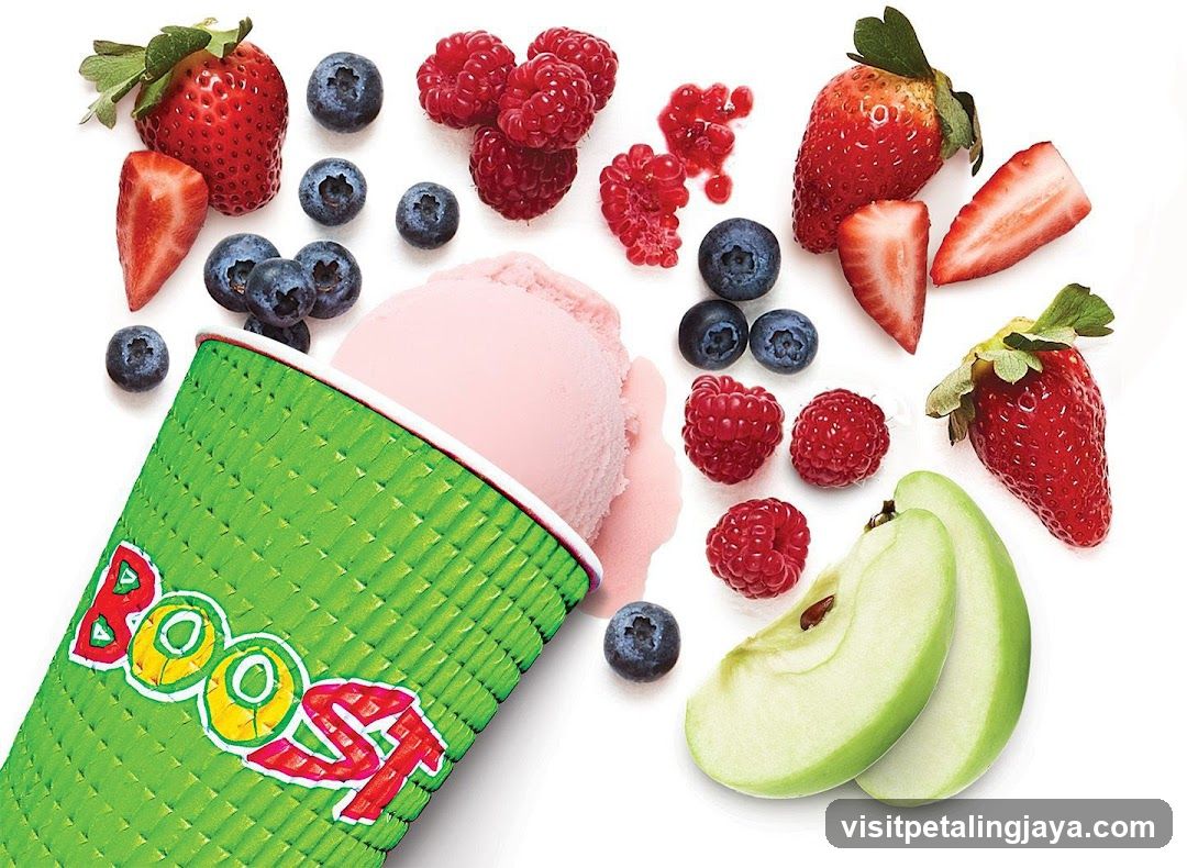 Boost Cup with Berries and Apple Slices
