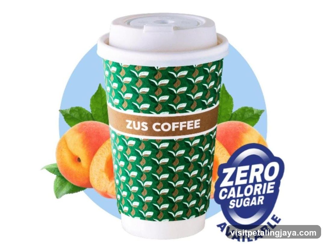 ZUS Coffee Cup with Peaches