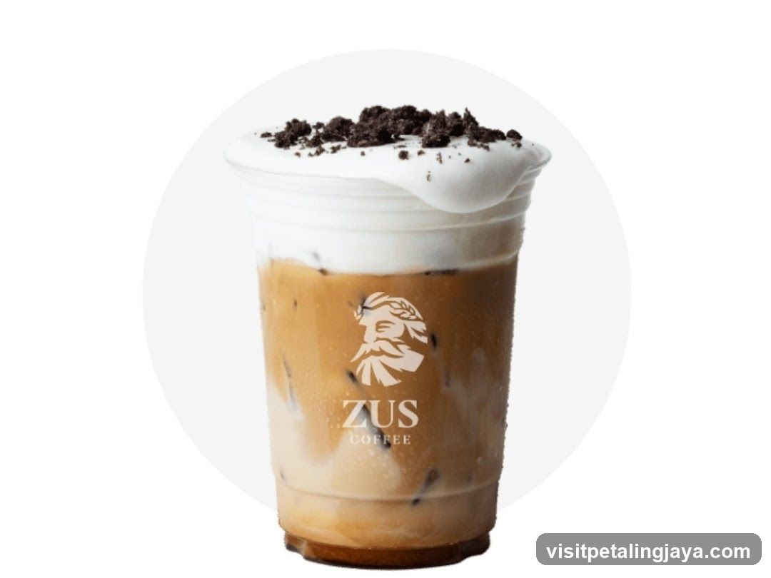 Iced Coffee with Cream and Cookie Crumble
