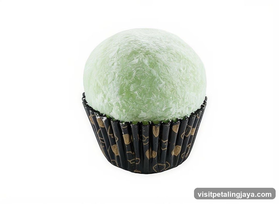 Green coconut truffle