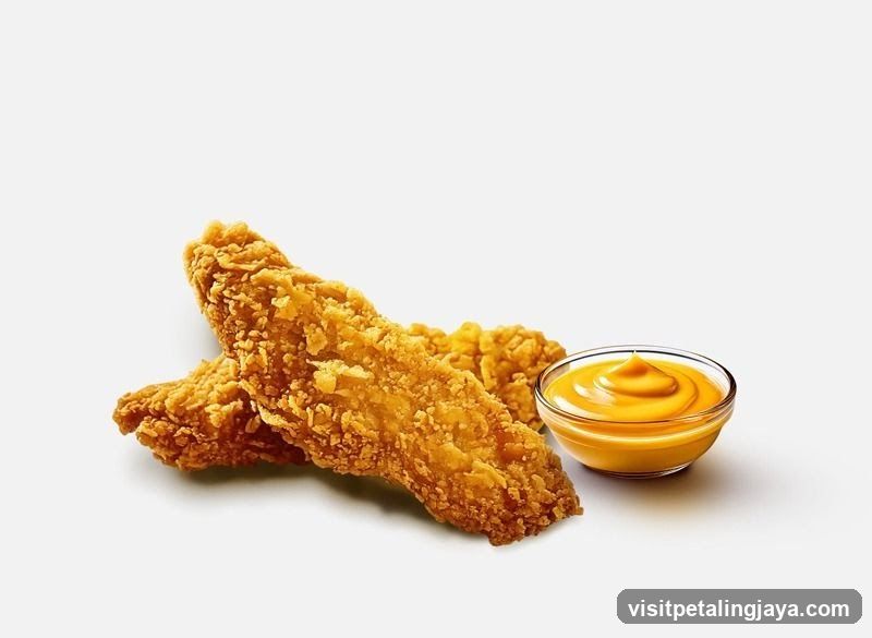 Crispy Chicken Strips with Cheese Dip