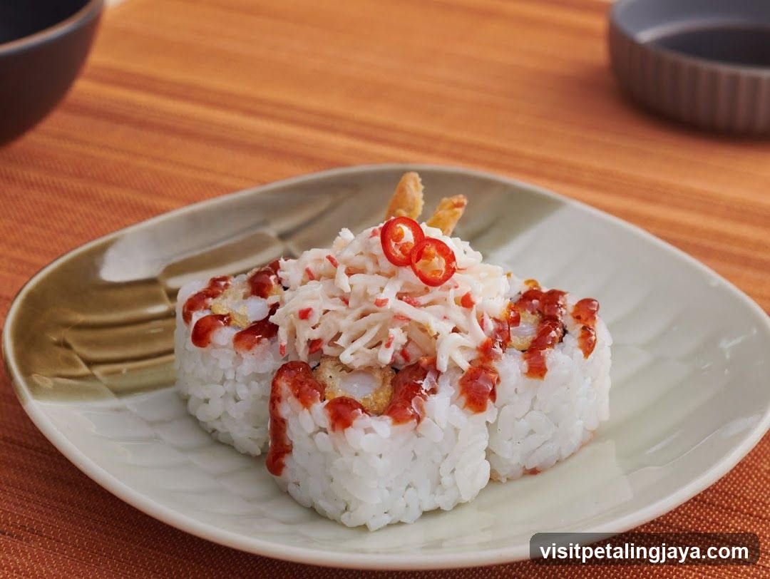 Sushi Rolls with Crab and Chili