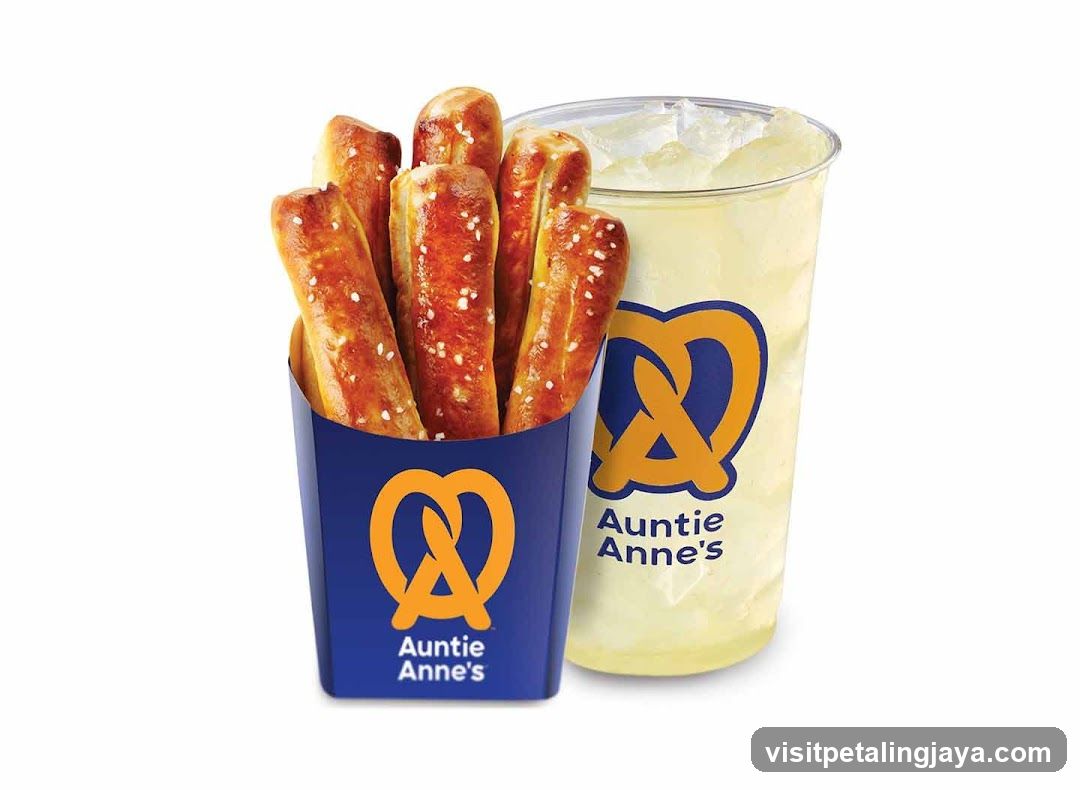 Auntie Anne's Pretzel Bites and Drink