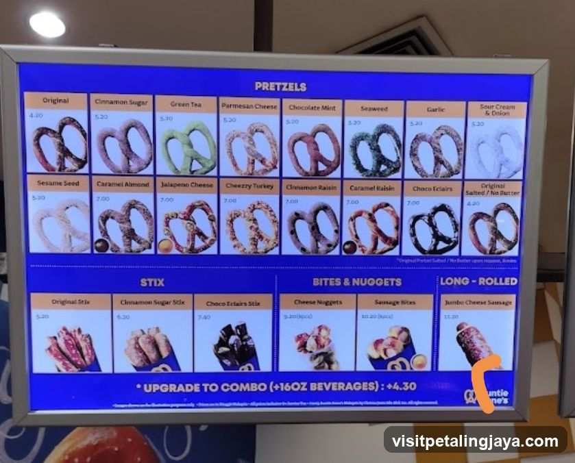Auntie Anne's Menu