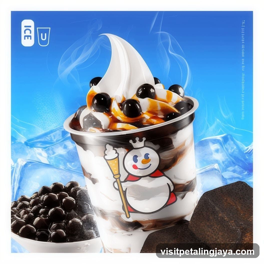 Dessert with Boba and Caramel