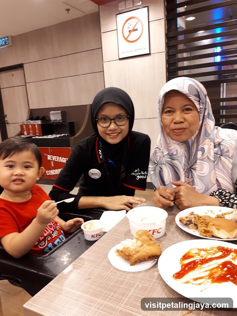 Family dining at KFC