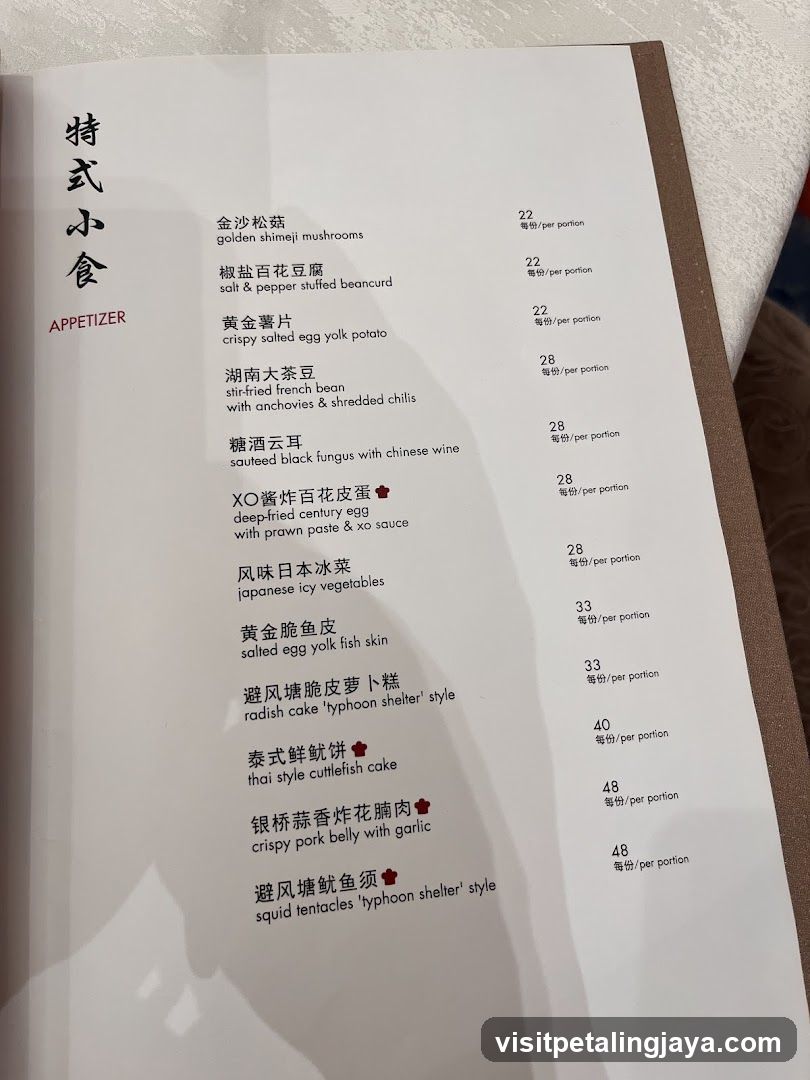 Appetizer Menu