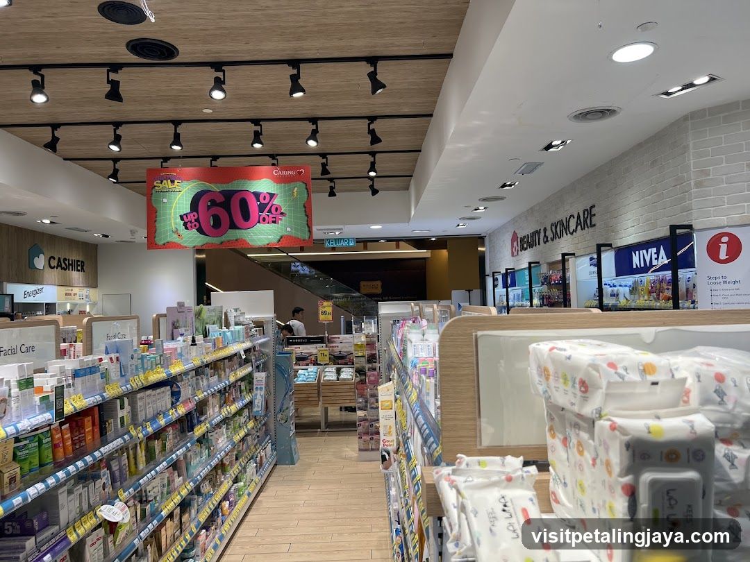Pharmacy Interior with Sale Banner