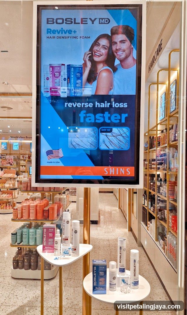 Bosley MD Hair Care Display