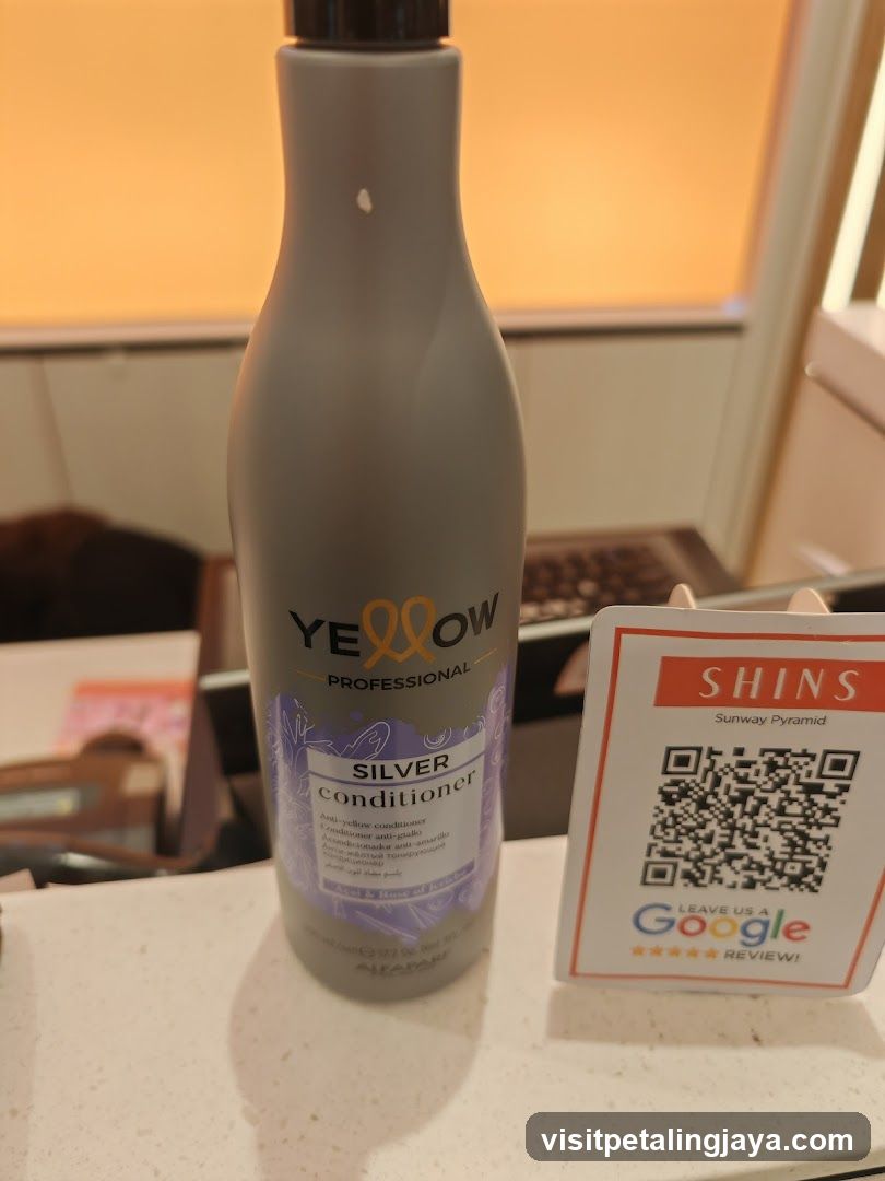 Yellow Professional Silver Conditioner Bottle with QR Code