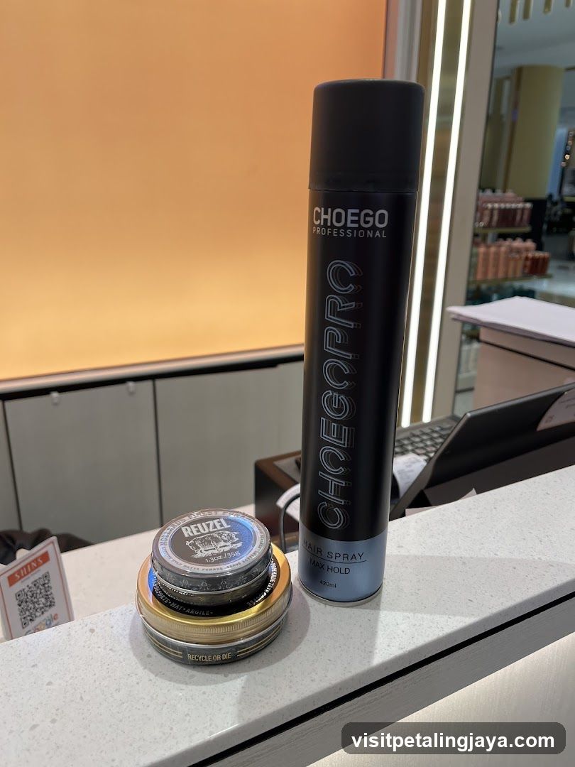 Hair Products on Counter