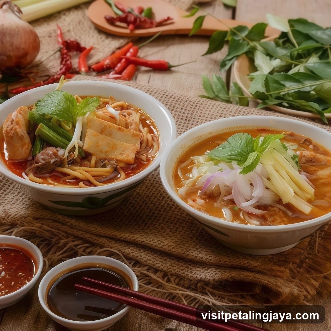 Two Bowls of Noodle Soup