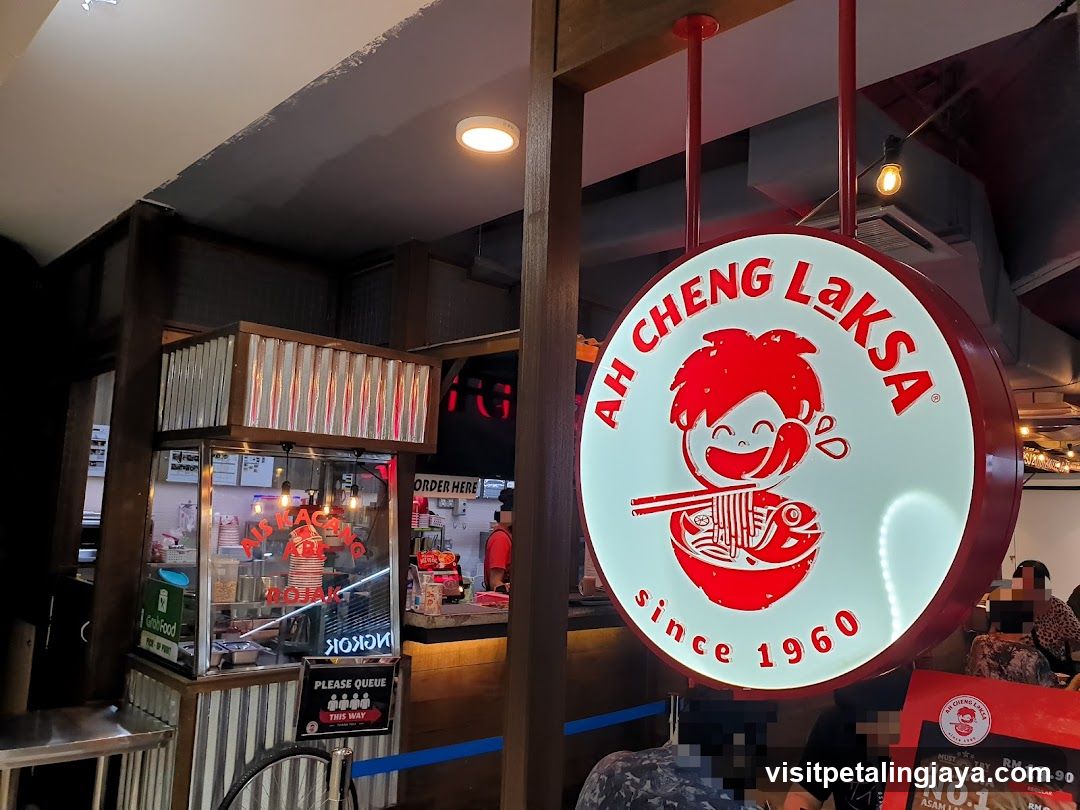 Restaurant Interior with Signage