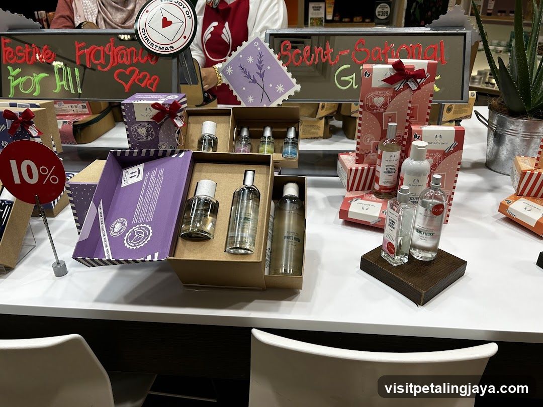 The Body Shop Festive Fragrance Display