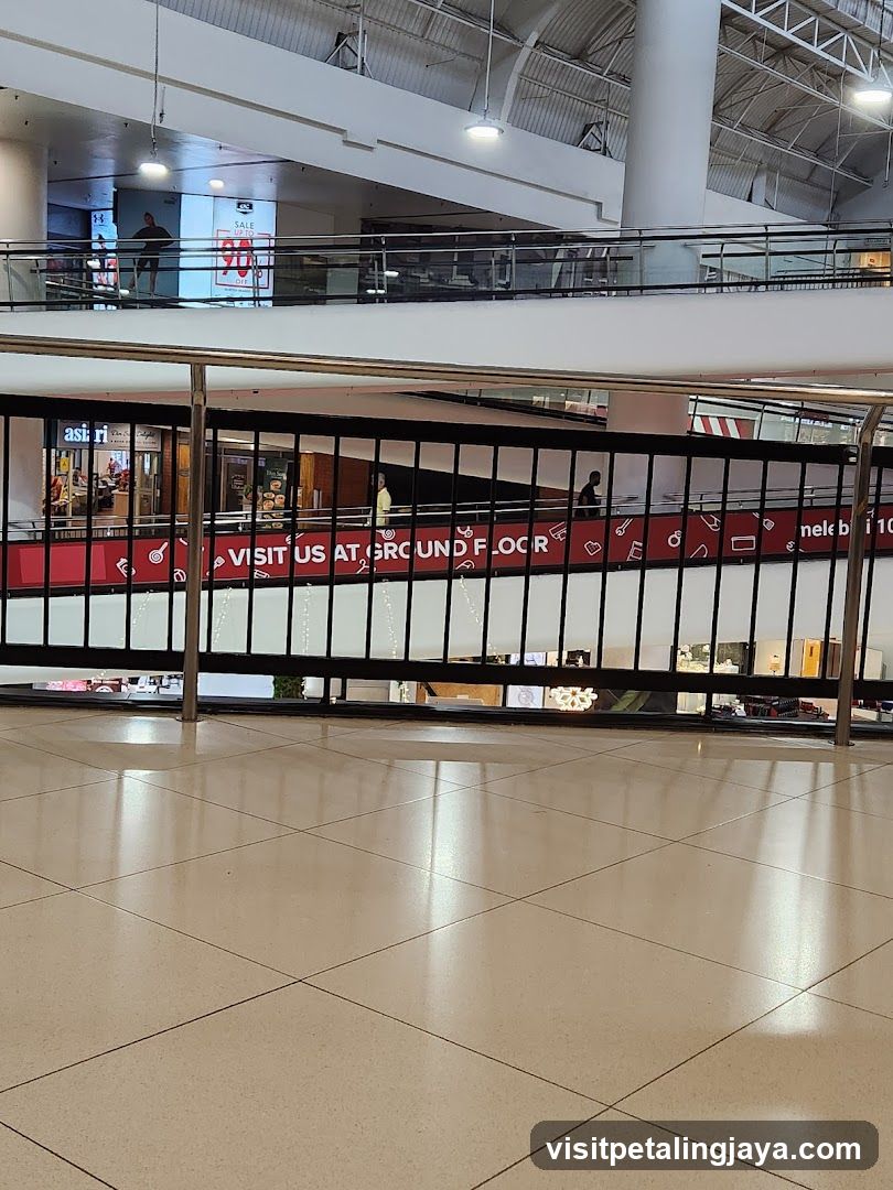 Mall Interior with Shops and Advertisements