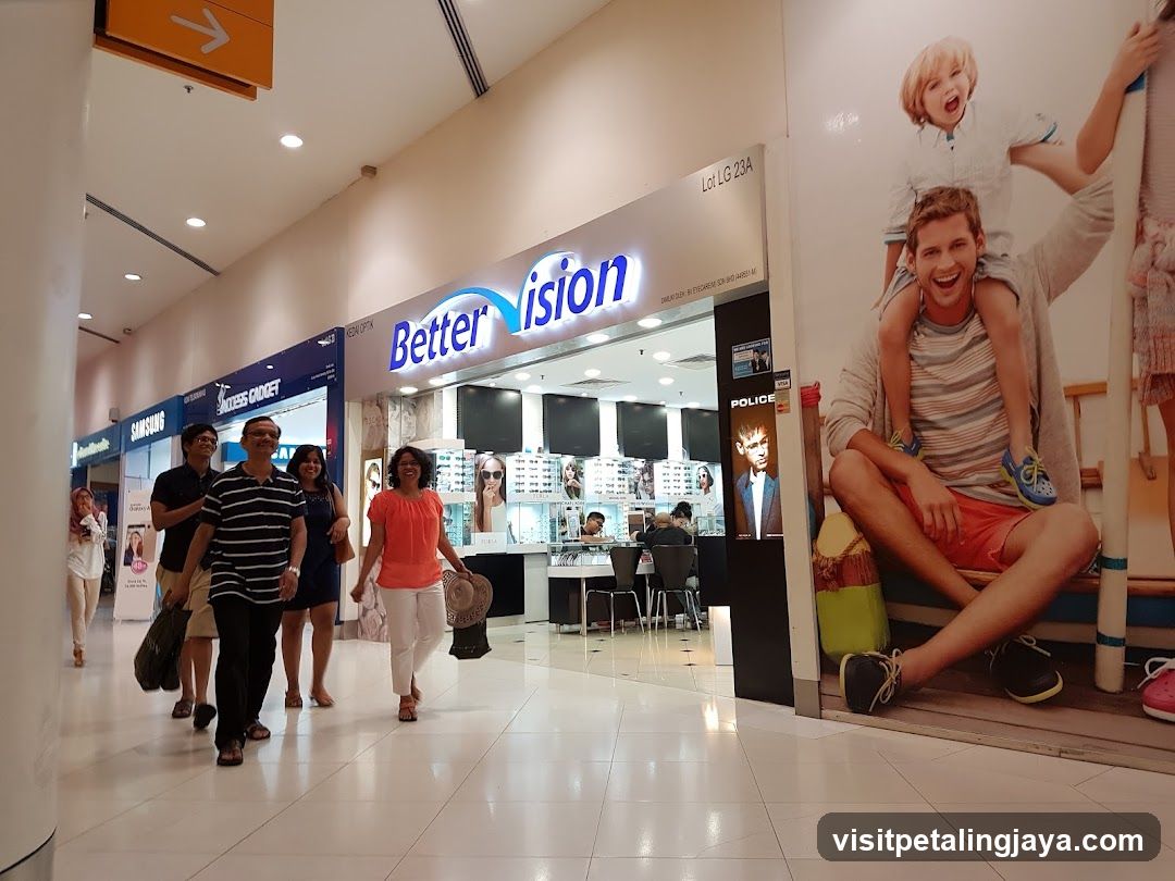 Mall Interior with Stores and Advertisements