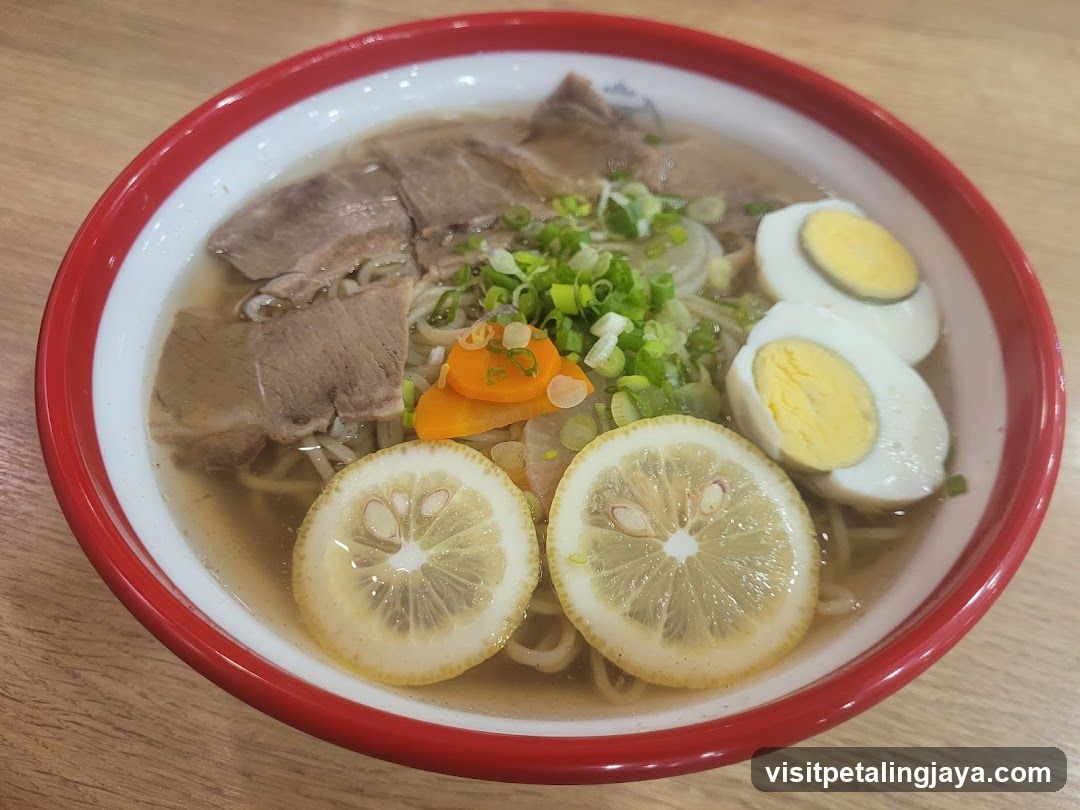 Noodle Soup with Sliced Beef and Eggs