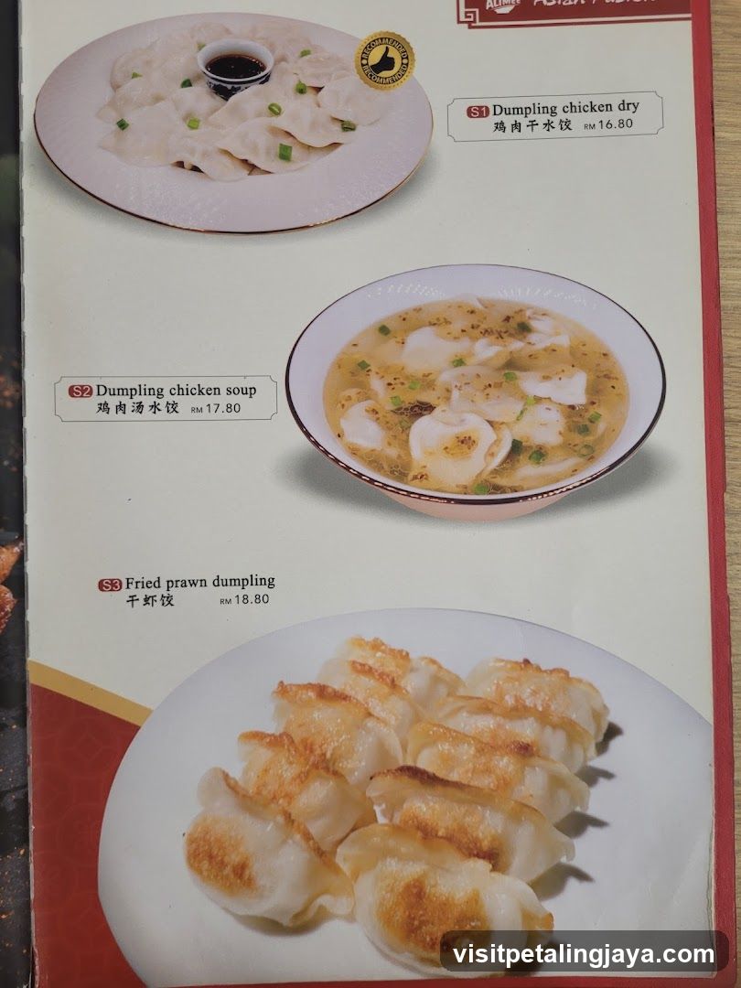 Dumpling Menu