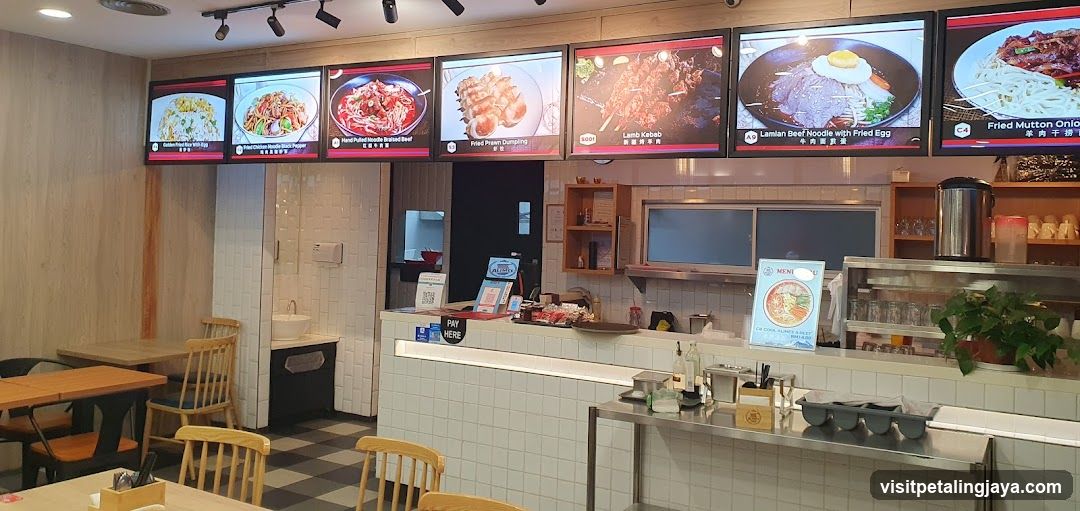 Restaurant Interior with Digital Menu Boards