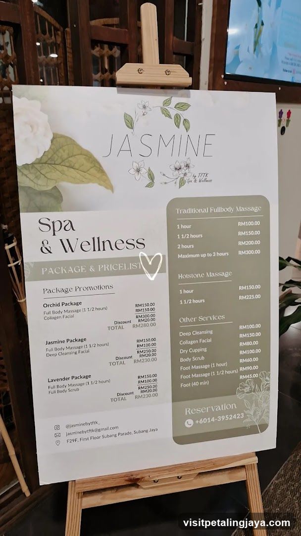 JASMINE Spa & Wellness Package & Pricelist