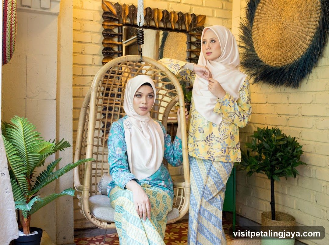 Two women in traditional attire