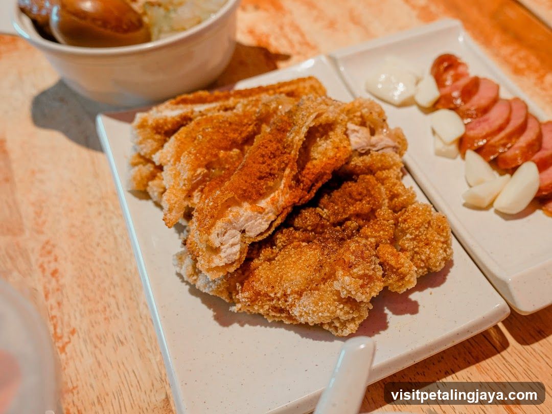 Fried Chicken and Sausage
