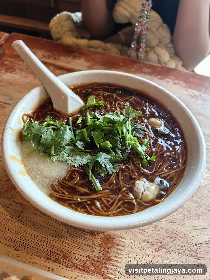 Noodle Soup with Cilantro and Oysters