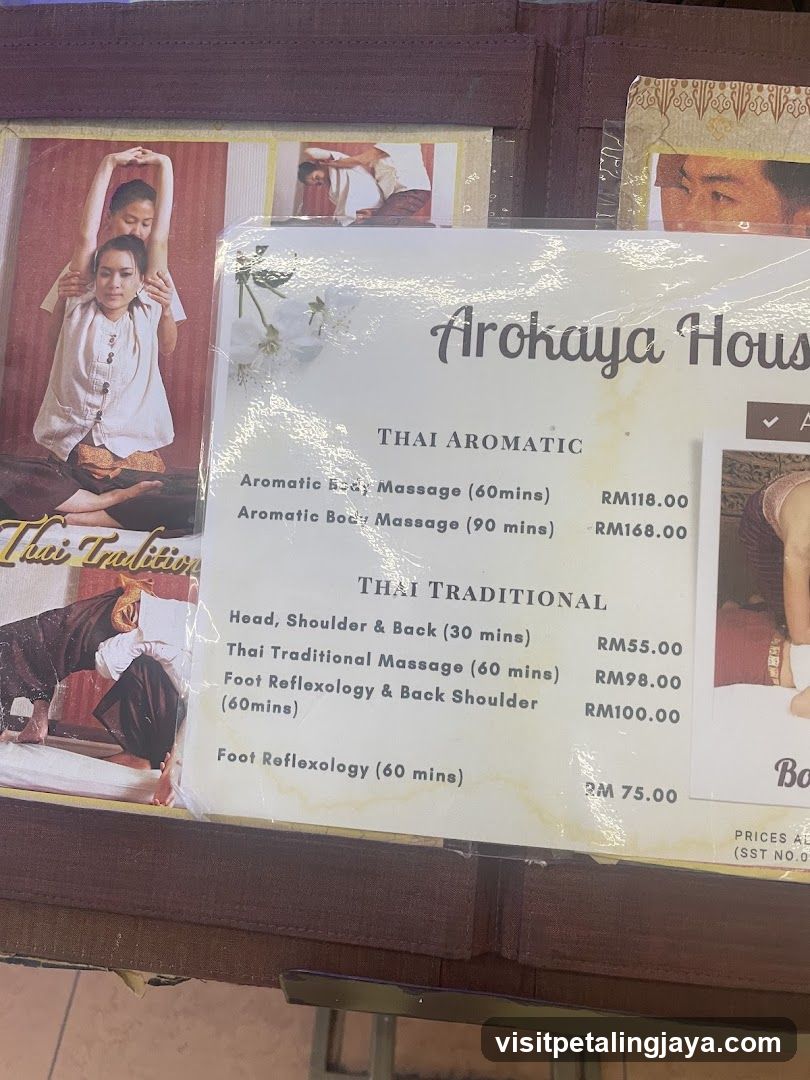 Arokaya House Menu