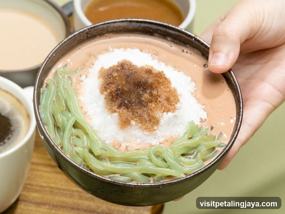 Dessert with shaved ice and green jelly