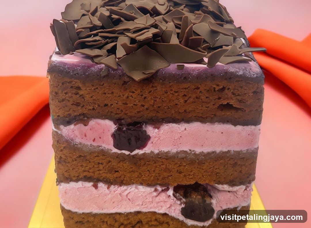 Chocolate and Cherry Cake Slice