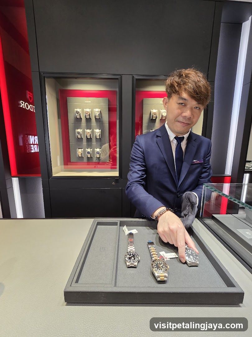 Watch Salesperson Showing Timepieces
