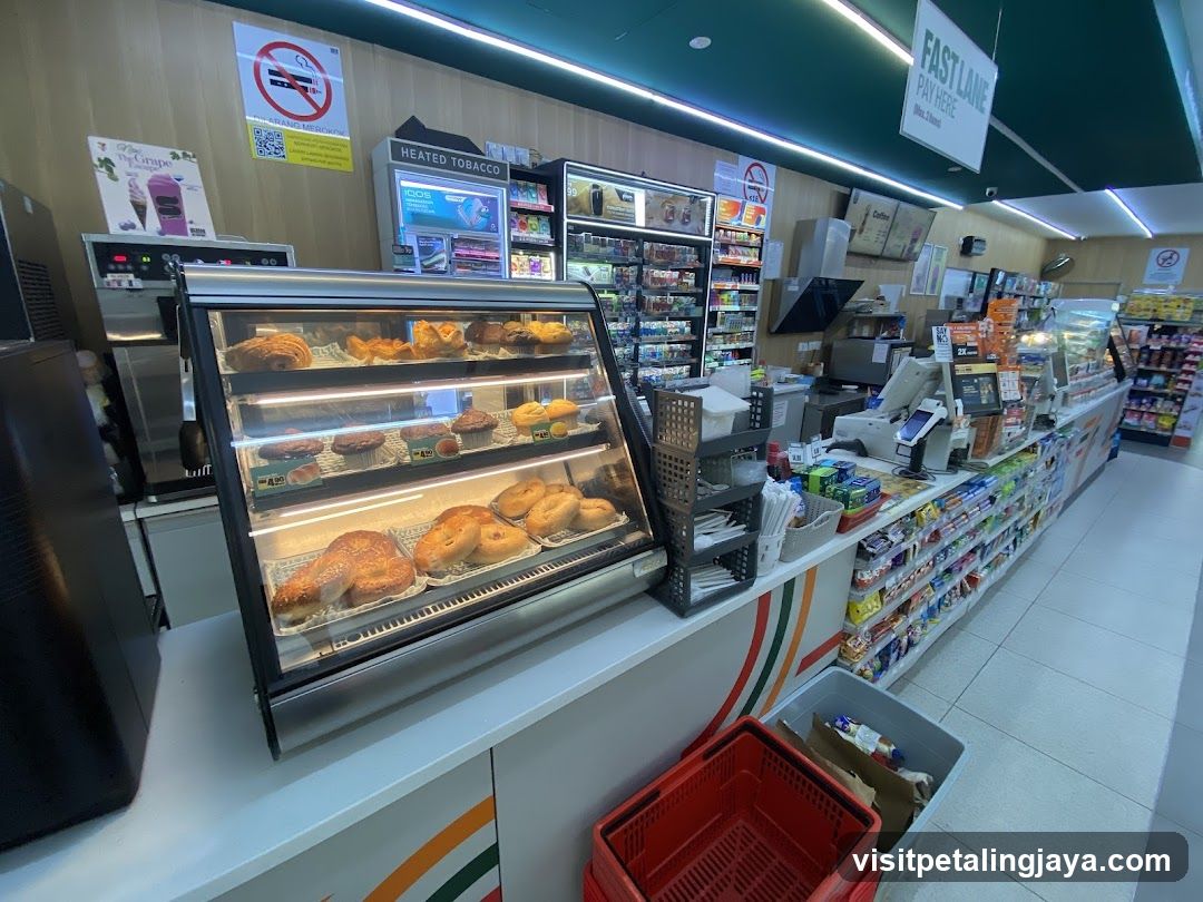 Convenience Store Interior with Baked Goods