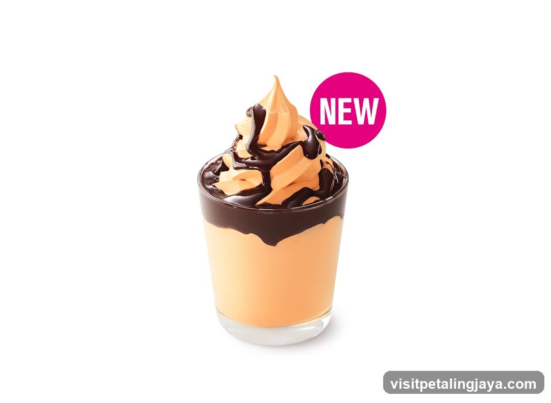 New Soft Serve with Chocolate Drizzle