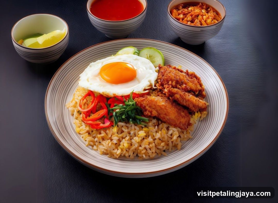 Fried Rice with Fried Chicken and Egg