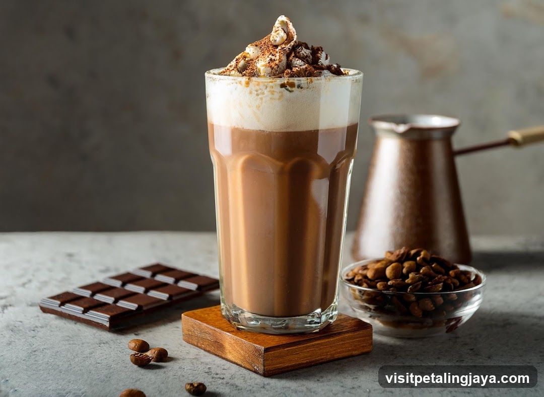 Iced Chocolate Drink with Whipped Cream