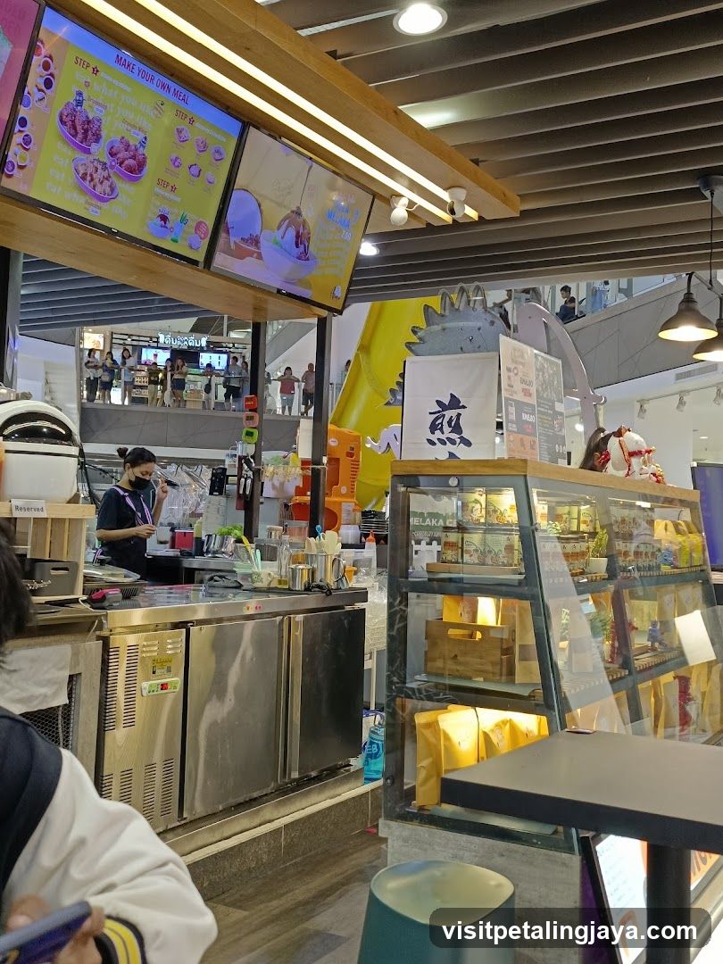 Food stall counter