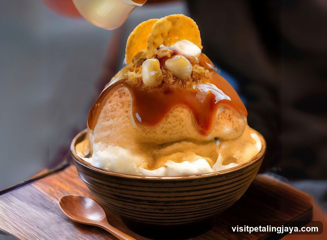 Dessert with Caramel Drizzle