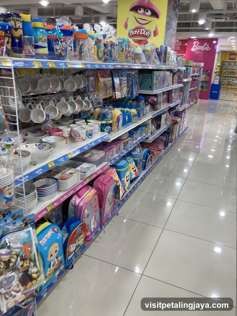 Children's merchandise aisle