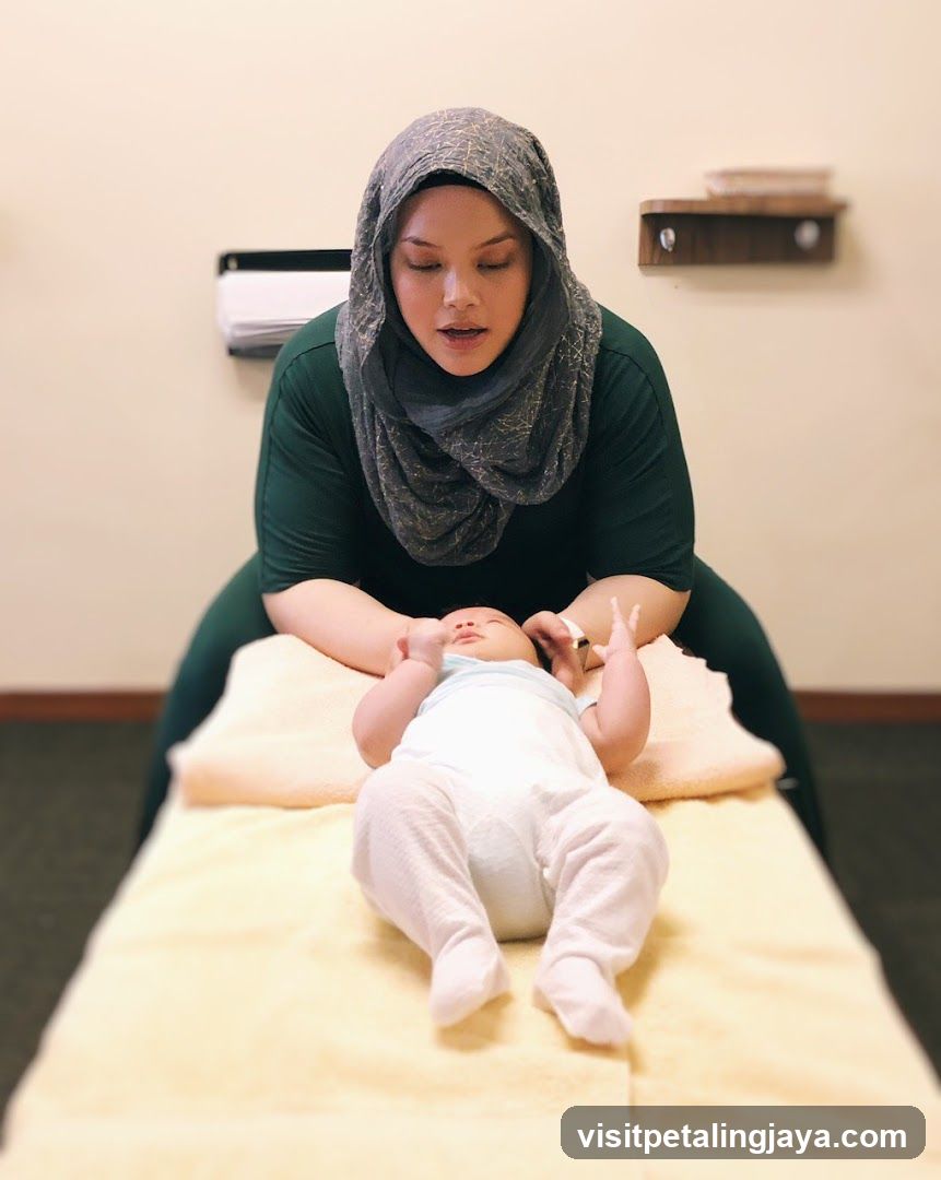 Woman and Baby on Massage Table