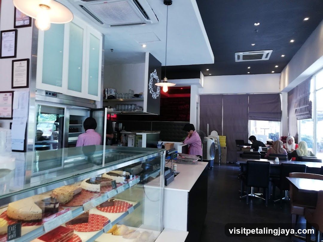 Cafe Interior with Desserts